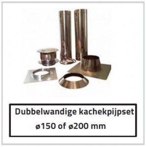 GC Dubbelwandige Kachelpijp Set Doorsnede 15cm x 100cm H.  A. van Elk BV